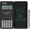 NEWYES 82MS Scientific Calculator, Engineering Calculator with Writing Tablet and Pen Included, 240 Functions, 2-Line Display, Solar + Battery, Foldable Cover, Secondary-School (NY-82MS PLUS Edition)