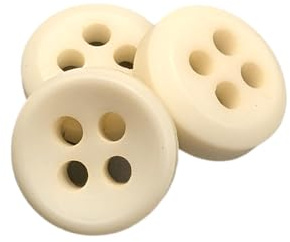 Botiboton - 50 bottoni per camicie in colori caldi - 5 taglie e 12 colori tra cui scegliere - con 4 fori da 2 mm - Made in Spain - Spedito dalla Spagna - colore Ecrù, misura 10 mm