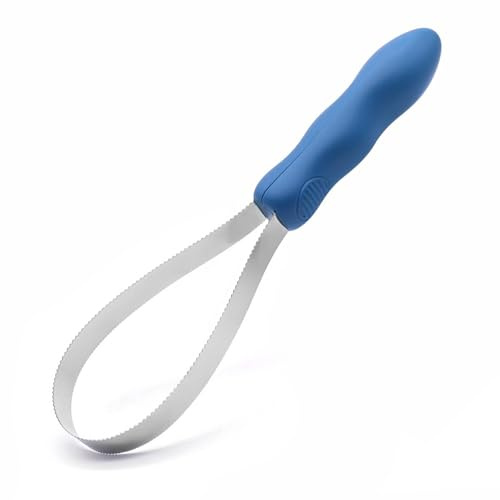 Funalix Couteau de soudage pour chevaux - En acier inoxydable - Double face - Brosse à cheval - Grattoir de soudure - Brosse en crin de cheval pour nettoyer la saleté et les poils lâches - Pour le