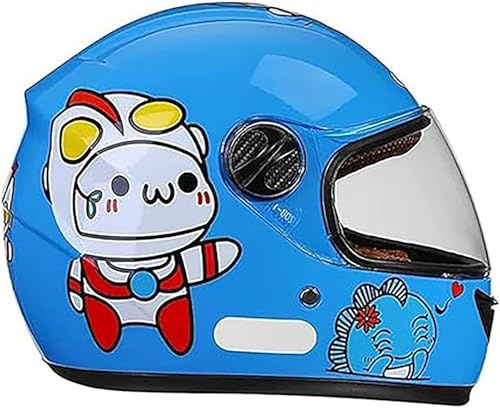 Casco Da Motocross Per Bambini, Casco Da Moto Per Bambini, Ragazzi E Ragazze, Mezzo Casco In Stile Cartone Animato, Sport All'aria Aperta, Visiera Parasole Per Bambini Dai 3 Ai 12 Anni 2,50~54cm