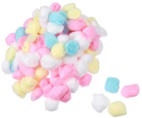POPETPOP Lot de 5 Boules de Coton Colorées pour Hamster Coton Dégraissé Naturel Environ 500 Pièces Fournitures pour Animaux de Compagnie Lit Chaud et Confortable pour Petit Rongeur