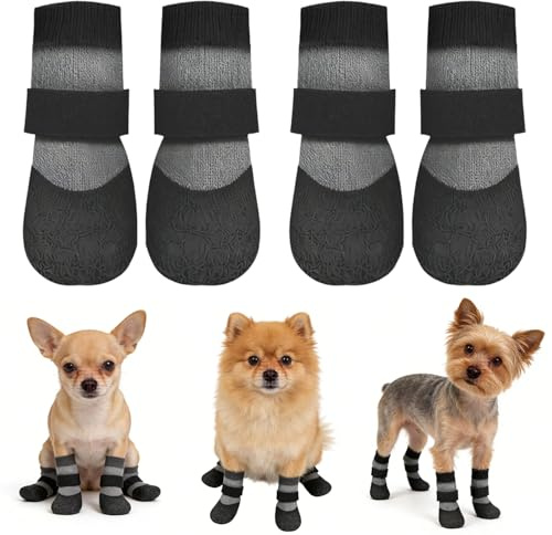 GAZIL Waterproof outdoor dog shoes, size S, set of 4, paw protection for dogs, shoe width 4.3 cm, for dogs 1.5–3 kg, non-slip dog shoes for small dogs