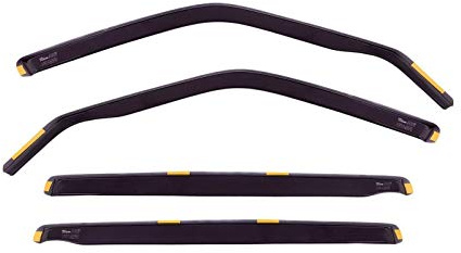 J&J AUTOMOTIVE Heko Déflecteurs d'air et de Vent pour BMW Série 3 E91 Break 2005-2012, Lot de 4pcs, Teintés, Avant et Arrière, Aérodynamique