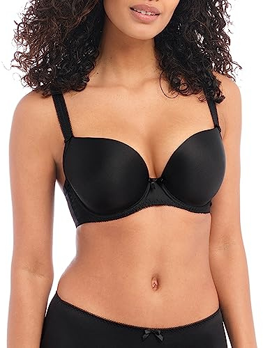 Freya Deco Moulded T-Shirt Bra Black Black 30F