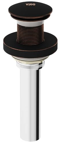 VIGO Vessel Bathroom Sink Pop-Up Drain and Mounting Ring Without Overflow in Antique Rubbed Bronze - VG07000ARB