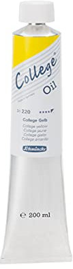 Schmincke - College Oil, College Gelb in 200 ml-Tube, 31220015, Künstler-Ölfarben, bewährte Künstlerpigmente und natürliche Pflanzenöle, gute Lichtechtheit
