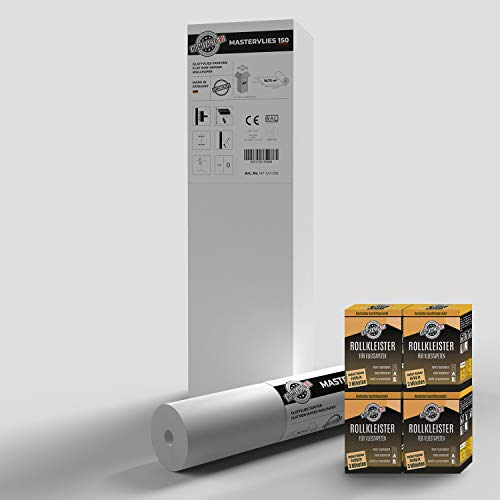 4x Glattvlies Renoviervlies Mastervlies Expert 150g + 4x Kleister