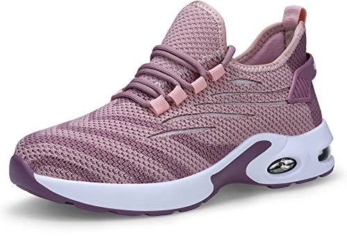 HLPGZL Sicherheitsschuhe Damen S3 Leicht Arbeitsschuhe Stahlkappen Luftkissen Schutzschuhe Atmungsaktiv Arbeitsschutzschuhe Sportlich