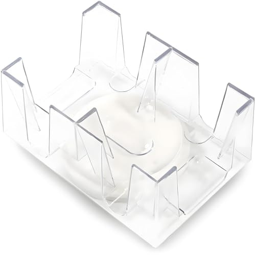 SUNGOOYUE Plateau à Cartes Rotatif, Support de Carte à Jouer Pratique en Plastique Organisateur de Jeu de Cartes Transparent (Mettre 2 Poker)