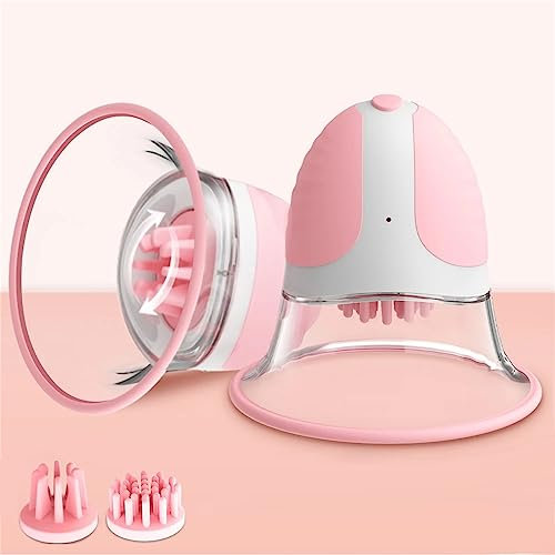 Jinqian Elektrische Brustmassagegeräte Sex Spielzeug für die Frau mit 10 Rotationsmodi Nippelsauger Brustvergrößerung Brust Massager Vibrator Brustwarzensauger Sexspielzeug für Frauen Paare
