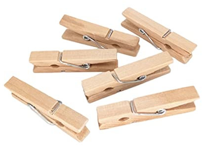 Cabilock 30stücke Mini Holzklammern Natürliche Foto-Clips Aus Holz Für Bastelprojekte Bilderrahmen Und Nachrichten Robuste Dekoklammern Für Kreative Ideen