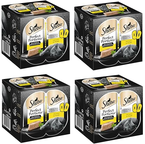 SHEBA Perfect PORTIONS Pastete mit Huhn 4x3x(2x37,5g)