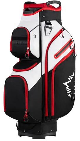 UNIHIMAL Golf Cart Bag, 15 Way Organizer Divider Top with Handles and Rain Cover