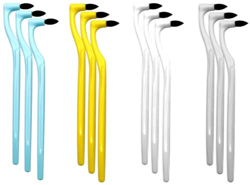 BORISCA 12 Pièces Éliminateur de Tartre, Polissage de Dents 4 Couleurs Détachant Gomme de Dents, Kit Detartrage Dentaire, Brosse Dent Soins Outil pour L'élimination de La Plaque et du Tartre
