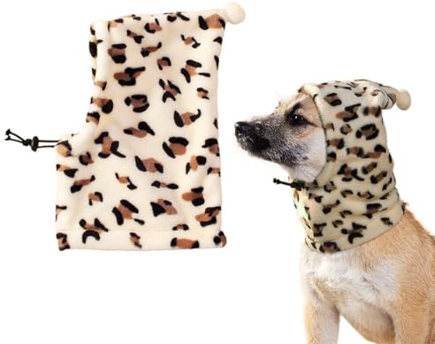 DOKRIN Chapeaux pour chiens，1 chapeau pour animal de compagnie à imprimé léopard, chapeau chaud mignon pour animal de compagnie, chapeau de jeu de rôle amusant pour animal de compagnie