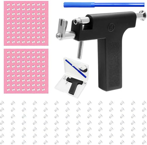 LAKPYN Perce Oreille, Perceur D'oreille Kit Piercing Oreille avec Nettoyage, Adaptés aux Hommes et aux Femmes