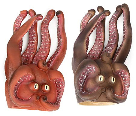 CFTGIW 2 Piezas Animal Hand Puppet Modelo Educativo de Altamente Simulación Juguete#3 Puppethand Títere Toyanimal Hand Puinteractive Material (Títere de la Mano de Pulpo)