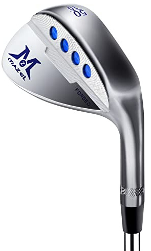 MAZEL Golf Wedges 48 50 52 54 56 58 60 Degree Golf Sand Wedge for Men Right Hand, Stainless Steel Shaft and CNC Milled Face Helps Keep Swing Consistency and Accuracy (Silver, 50, Degrees, Right)