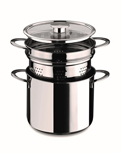 MEPRA Gourmet Cuocipasta, 22 cm, Acciaio Inossidabile 18/10, 5 Litri