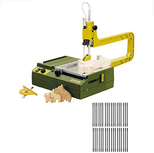 PROXXON Dekupiersäge/Elektrische Laubsäge DS 230/E Set - inkl. 36-tlg. Sägeblätterset (grob, normal und feinverzahnt)