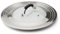 HOMVIDA Edelstahl-Universaldeckel für Pfannen, Töpfe, passend für 21.6 cm, 22.4 cm, 25.4 cm, 27.6 cm, Bratpfannen, Woks – Design mit hitzebeständigem Griff und Belüftungsloch – schwarzer Griff