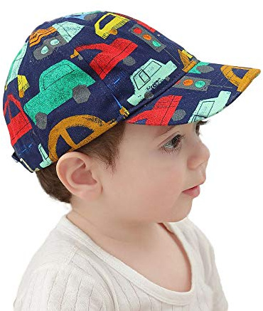 Gifts Treat Cappellino da Ragazzo, Cappello Estivo per Bambini con Stampa Auto Berretto da Baseball per Bambini Cappello