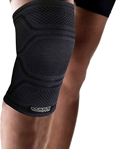 Copper Fit Elite Knee Compression Sleeve Large/X-Large - Support Brace - For Joint Pain & Ache Relief - Sports Protection - Pain Relief - Speed up Recovery - Copper Infused - Comfortable Fit