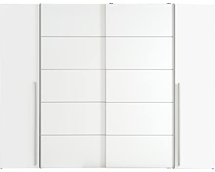 AVANTI TRENDSTORE - Fahda - Armadio con ante battenti e scorrevoli, all'interno con appendiabiti e ripiani, disponibile in diversi colori. DimensioniLAP 270,3x210x61,2 cm (bianco)