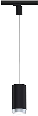 Paulmann 95405 Sistema a binario ProRail3 apparecchio a sospensione Corus max. 50 W nero binari metallo, plastica sistema di illuminazione E27