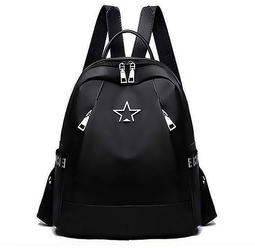 Rucksack Handtasche Damen Elegant Modern, Cityrucksack Klein Rucksackhandtaschen Frauen Daypack, Schwarz Wasserdicht Rucksäcke Sportlich Tagesrucksack, Anti Diebstahl Mädchen Tasche für Reise Wandern