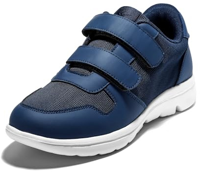 JOMIX Scarpe Uomo Strappo Comode Sneakers Sportive Casual Traspirante da Passeggio Camminata Scarpe Ginnastica da Anziani SU9501 Blu 43