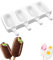 IPNSDON 1 Stück Silikon-Eisform, DIY-Kuchen-Dessert-Eisform, Eis am Stiel-Form, Cake-Pop-Silikonform, wiederverwendbar für DIY-Eisstangen, Desserts, Schokolade