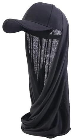 ITODA Bonnet Hijab avec Visière Anti-Soleil pour Femme Musulmane Hijab à Enfiler avec Bonnet Intégré Hijabs Écharpe de Tête Hijabs Casquette Respirant pour Sport Décontracté Foulard Islamique