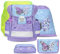 Belmil Schulranzen Set 403-13/AG/S/R 5 - teilig ergonomischer Schulranzen Set mit Regenschutz 1. klasse 2. klasse 3. klasse - Super Leicht 930-990 g/Grundschule (Purple Blue Butterfly)