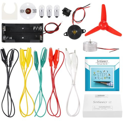 Sntieecr Electric Circuit Motor Kit, Dc Motor Kit with Small Electric Motor