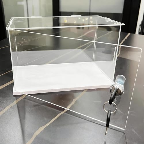 Vibeo Vitrine Acrylique Boîte D'exposition Verrouillable avec Clé et Porte, Vitrine en Acrylique Transparent, Vitrine de Rangement Disponible en 10 20 30 35 40 45 cm(30x15x20cm(12x6x8))