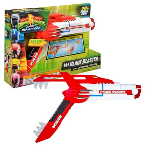 Power Rangers - Arma da travestimento 2 in 1, Blaster elettronico, funzioni sonore e luminose, per bambini dai 4 anni, PWG11