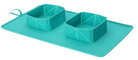 Cuenco Portátil para Mascotas | Plato Plegable para Comida y Agua | Cuencos De Viaje De Silicona Portátil Y Antideslizante De Mascotas - para Gatos, Cachorros, Senderismo, Camping, Hogar Y Parque
