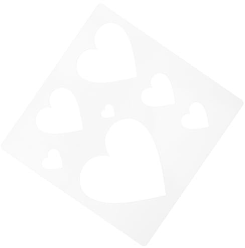 Healeved Pochoir Cœur 10x10 Cm en Plastique Réutilisable, Gabarit Créatif pour Peinture sur Bois et Cartes de Vœux, Outil DIY pour Décoration Mariage, Fête et Loisirs Créatifs