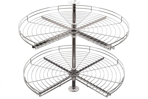 REJS THREE QUARTER KITCHEN CABINET 270 DEGREE CORNER CAROUSEL (Ø820, CHROME)