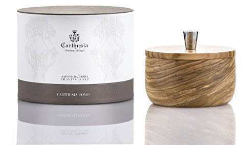 CARTHUSIA Holzschale mit Bartseife 150 g
