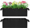 YARNOW 2Pcs Garden Grow Bags, Non-Woven Fabric Planters for Vegetables, Flowers, and Fruits, Black (60 x 30 x 20 cm)