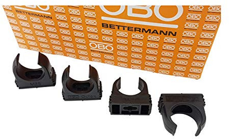 OBO Bettermann M20 - 20 morsetti rapidi, fascetta per tubi, montabile, colore nero intenso, 20 mm, 20 pezzi