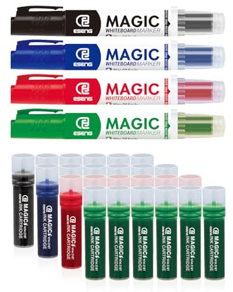ESENG® Whiteboard Marker Magic WM-218 (1x4 Marker + 4x6 Patronen)