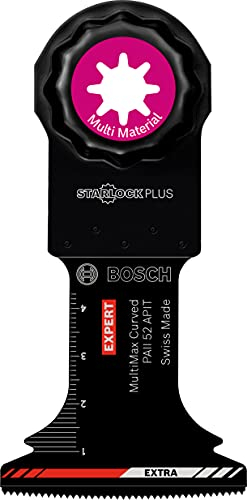 Bosch Professional 1 x Hojas de multiherramienta Expert MultiMax PAII 52 APIT, para Láminas de acero inoxidable, Anchura 52 mm, Accesorios Multiherramienta