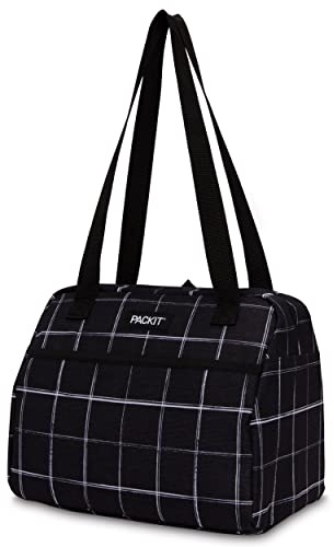 Packit, Lunch Bag Freezable Hampton Black Grid