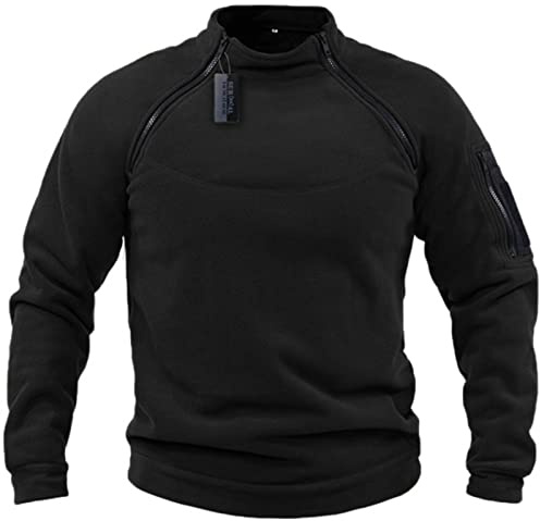 MANYMANY Hommes Polaire Tactique armée Pull Veste Hommes Hiver Combat Haut Coupe-Vent extérieur Blouse Militaire Polaire Pull M