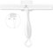 ROLIZOE Duschabzieher Silikon mit Halterung 27.9cm, Ergonomie Anti-Rost Silikon Abzieher Dusche mit Edelstahlrahmen für Duschtür, Spiegel und Fensterreinigung-Duschabzieher Weiß