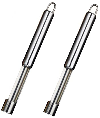 Mela Corer,2 PCS Sbuccia Mela in Acciaio Inossidabile Taglia Frutta Svuota Mele Gadget da Cucina Torsolo Di Mela Taglierina Per Mele per Casa e Cucina Pere Peperoni Honeycrisp Mele Gala Lady