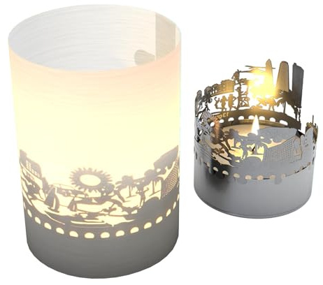 Miami Skyline Tube T-Light – motivljus för ett fantastiskt skuggspel, souvenir för Miami-fans
